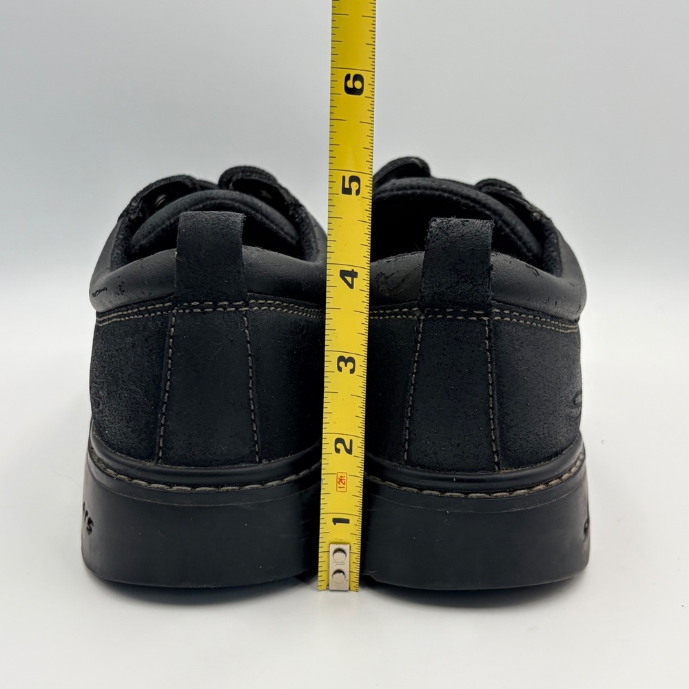 Vintage Skechers Y2K Black Leather Oxford Shoes Womens 7.5 Lug Sole Chunky 2174 - Picture 12 of 14